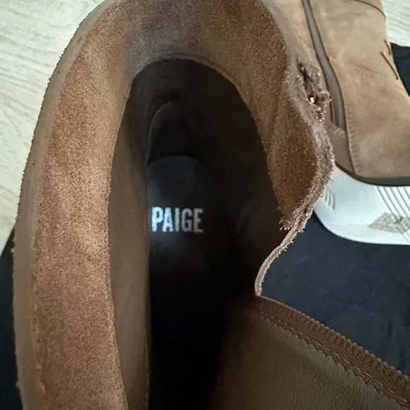 NWT PAIGE Lacey Western Suede Boots Shoes $358